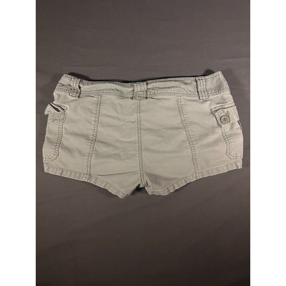 Vintage Y2K Aeropostale Corduroy Low Rise Cargo Shorts Size 7/8 Olive Green